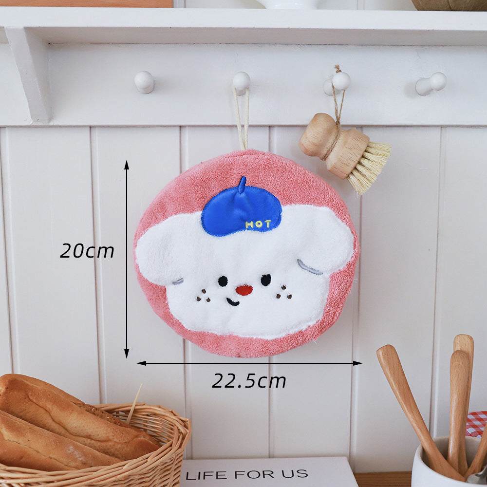 Set of 3 Assorted Cute Cartoon Hanging Hand Towels (Super Absorbent)