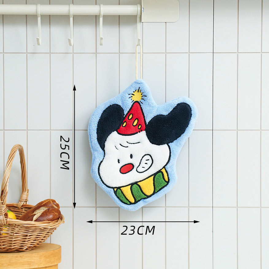 Set of 3 Assorted Cute Cartoon Hanging Hand Towels (Super Absorbent)