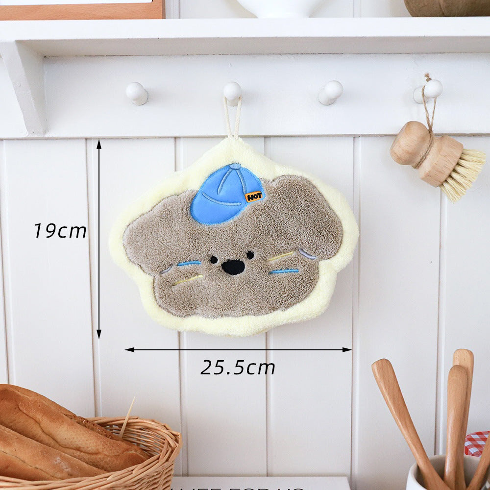Set of 3 Assorted Cute Cartoon Hanging Hand Towels (Super Absorbent)