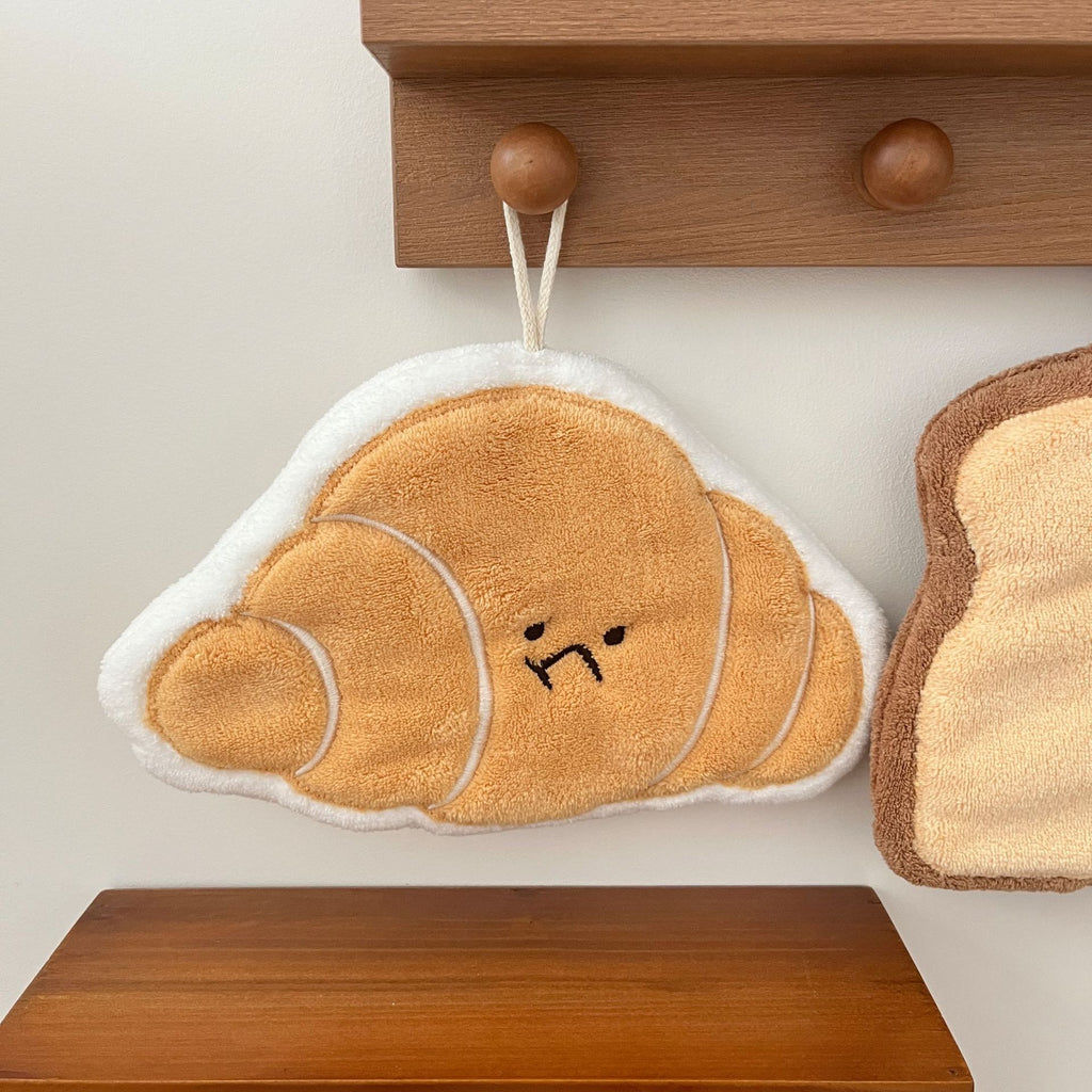Set of 4 Assorted Bread Cartoon Hanging Hand Towels + FREE rolling pin Towel